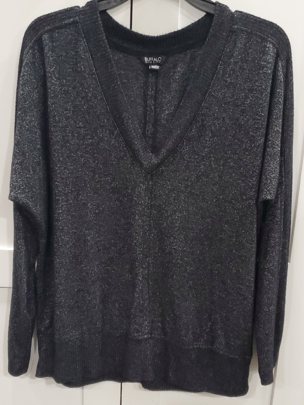Buffalo David Bitton Charcoal V-Neck Sweater